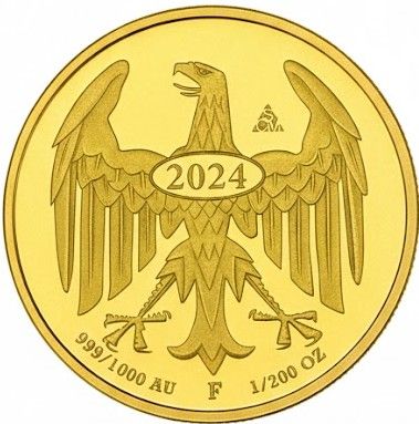 Moneda de oro Alemania (1/200 oz)
