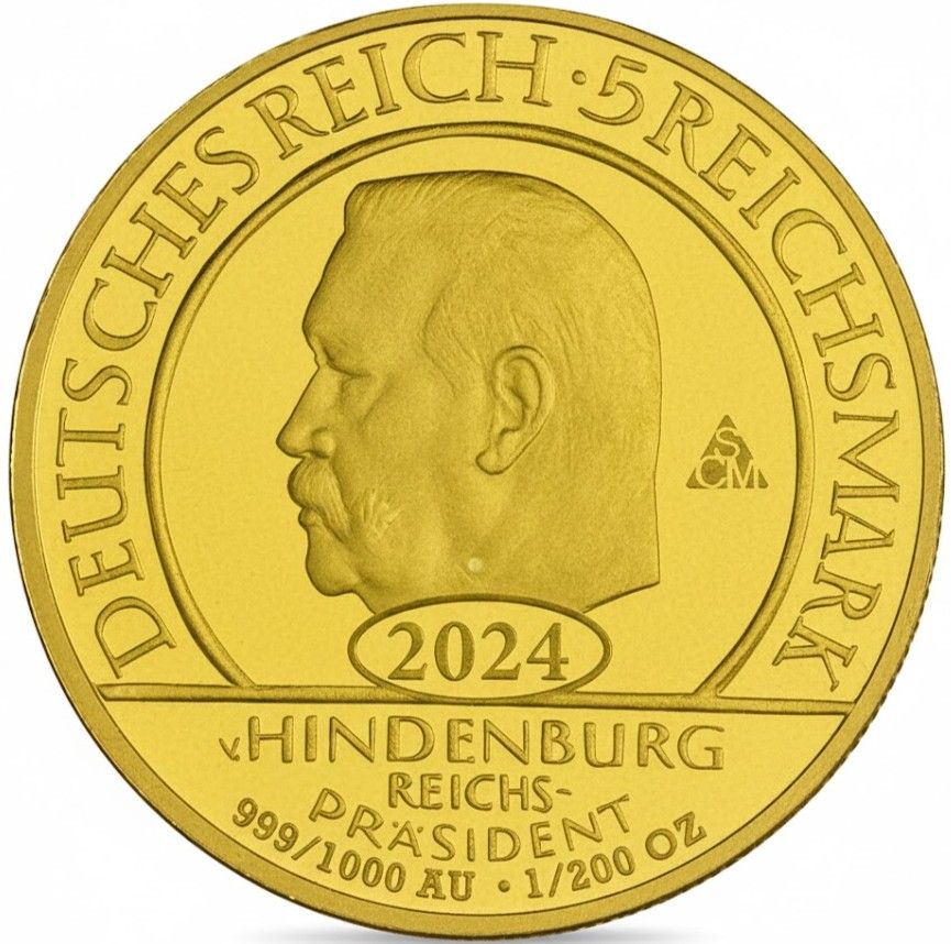 Moneda de oro Alemania (1/200 oz)