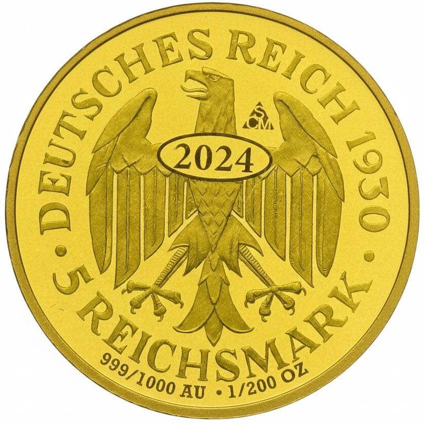 Moneda de oro Alemania (1/200 oz)