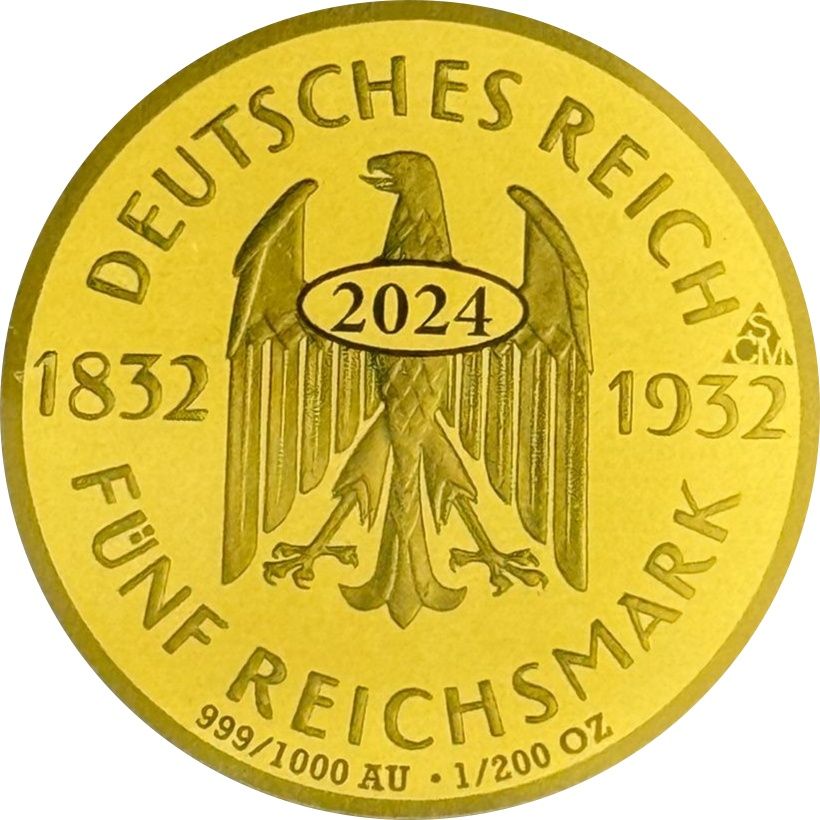 Moneda de oro Alemania (1/200 oz)