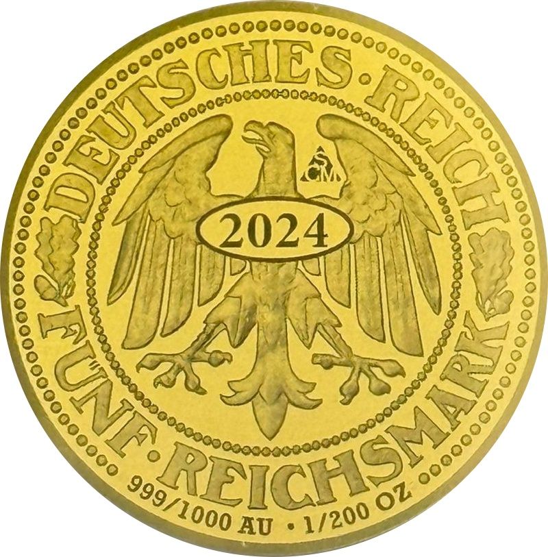 Moneda de oro Alemania (1/200 oz)