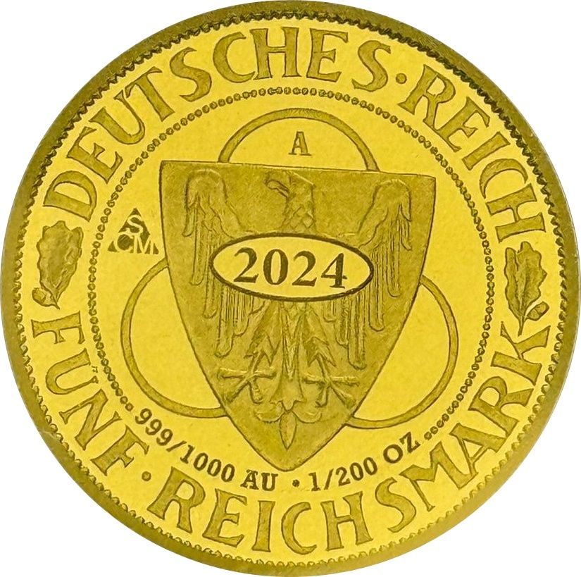 Moneda de oro Alemania (1/200 oz)