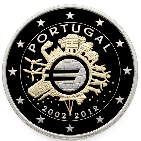 Proof 2 euro Portugal 2012 - 10 Aniversario del Euro