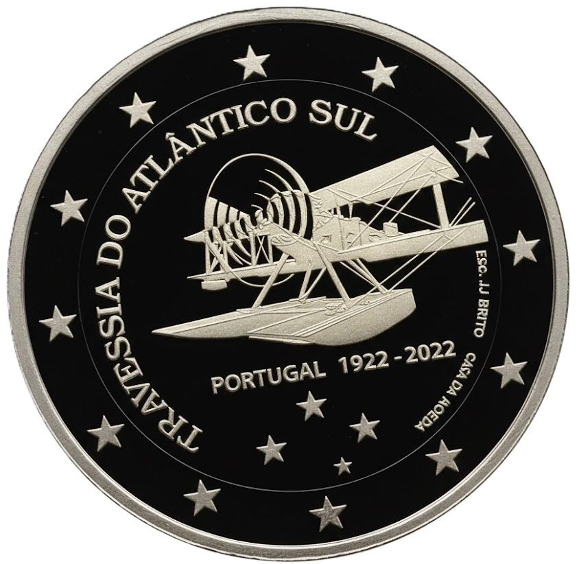 Proof 2 euro Portugal 2022 - Travesía del Atlántico Sur