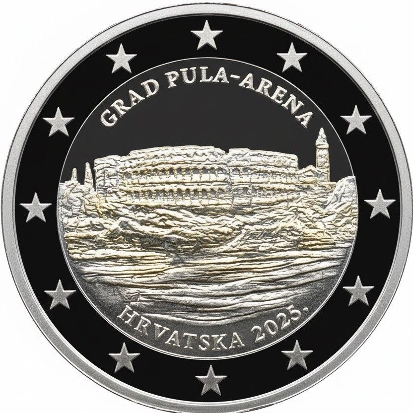 Proof 2 euro Croacia 2025 - Ciudad de Pula