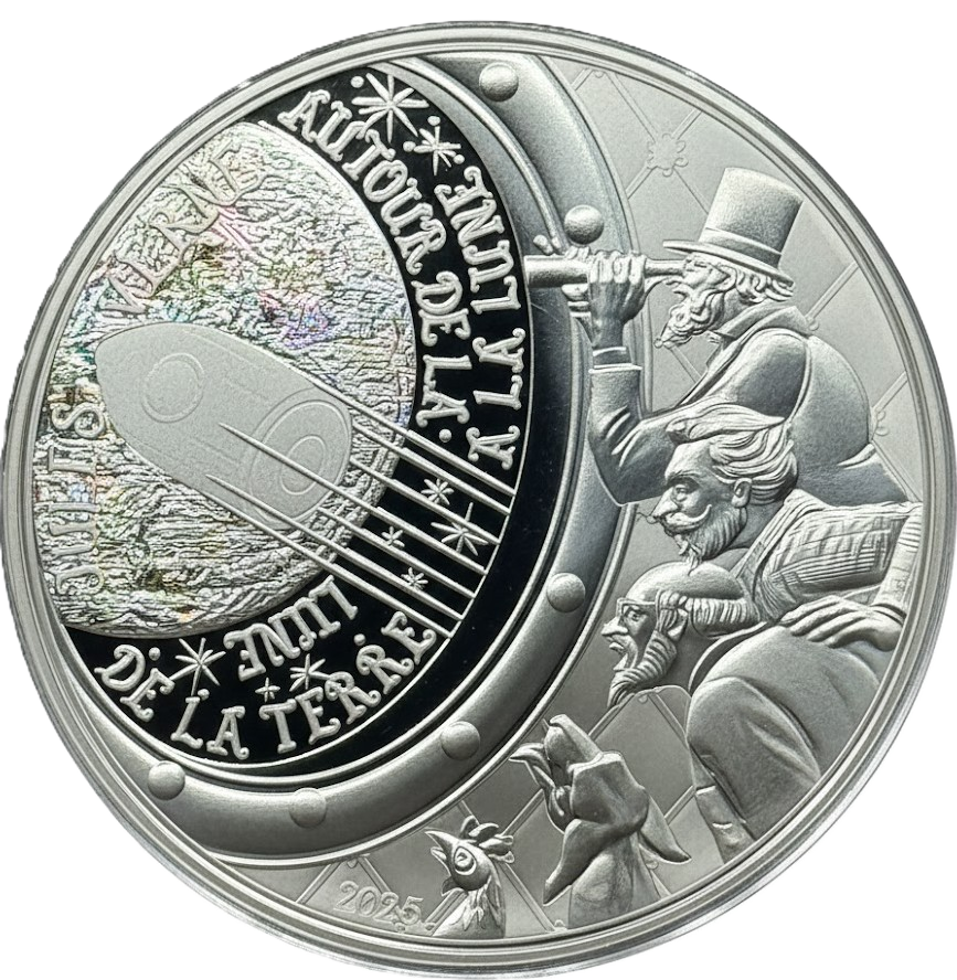 Proof 10 euro Francia 2024 - Julio verne. El arte de la pluma: de la Tierra a la Luna