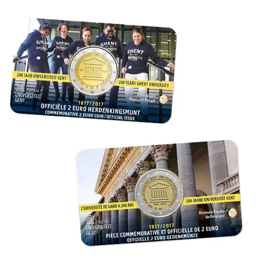 Coincard 2 euro Belgica 2017 - Universidad de Gante