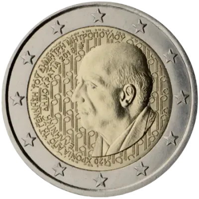 UNC 2 euro Grecia 2016 - Dimitri Mitropoulos UNC 2 euro Grecia 2016 - Dimitri Mitropoulos