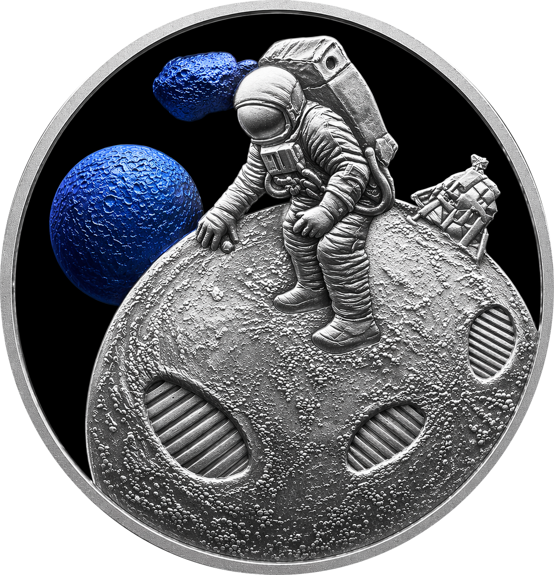 Proof 10 euro Francia 2019 - 50 Aniv, Primeros pasos en la Luna Proof 10 euro Francia 2019 - 50 Aniv, Primeros pasos en la Luna