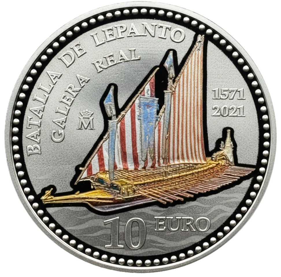Proof 10 euro España 2021 - Batalla Lepanto