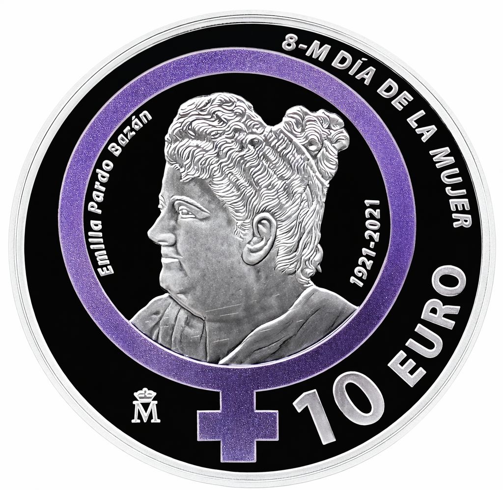 Proof 10 euro España 2021 - Emilia Pardo Bazan