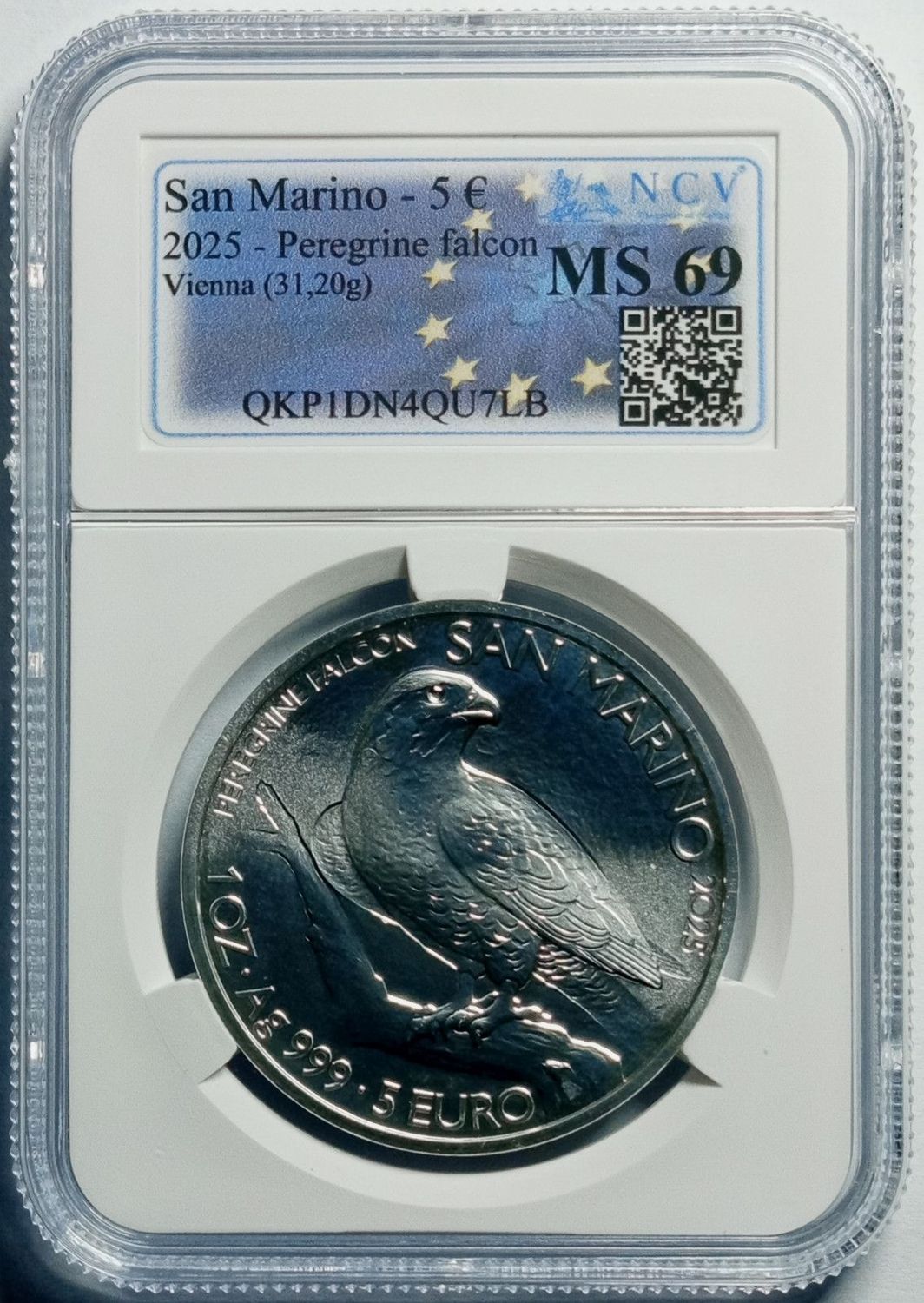 1 onza San Marino 2025 - Halcon peregrino 1 onza San Marino 2025 - Halcon peregrino