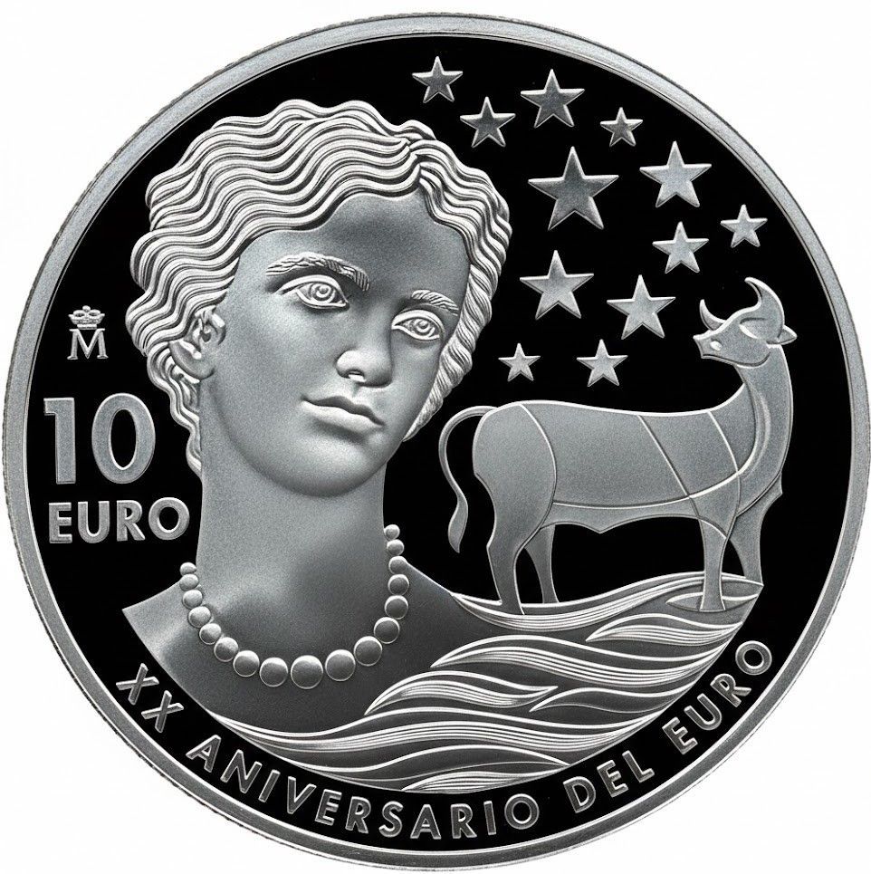 Proof 10 euro España 2022 - XX Aniversario del Euro