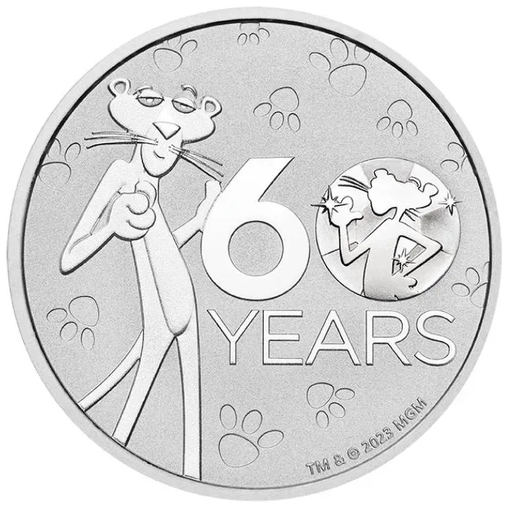 1 onza Tuvalu 2024 - Pantera Rosa 60 Aniversario 1 onza Tuvalu 2024 - Pantera Rosa 60 Aniversario