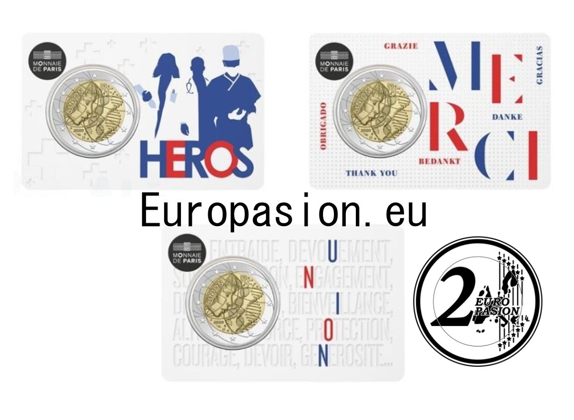 Coincard 2 euro Francia 2020 - Investigación Médica