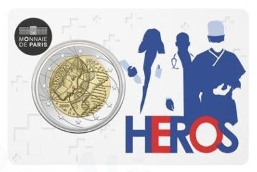 Coincard 2 euro Francia 2020 - Investigación Médica