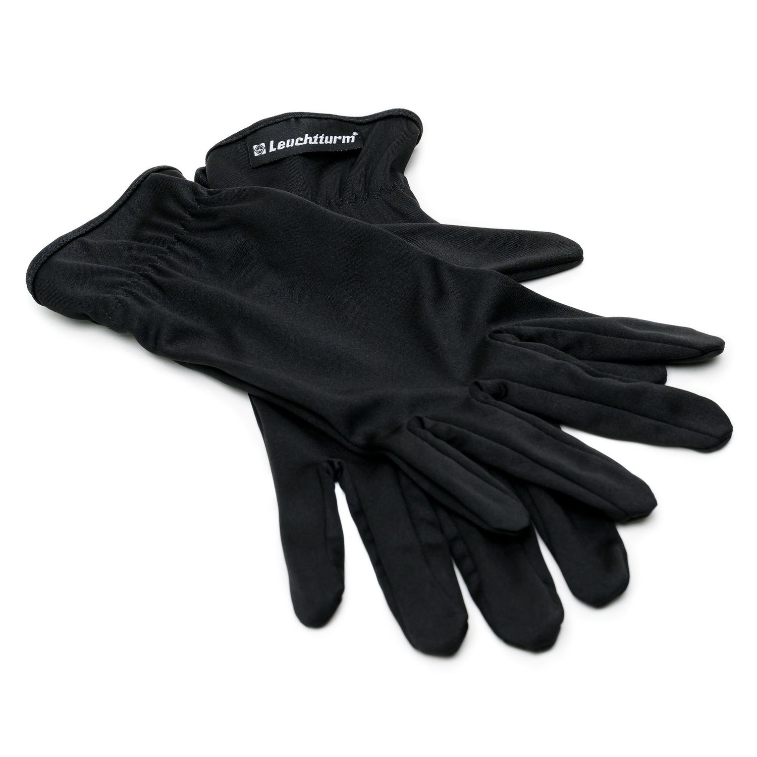 Guantes para monedas de microfibra, talla M, 1 par, color negro