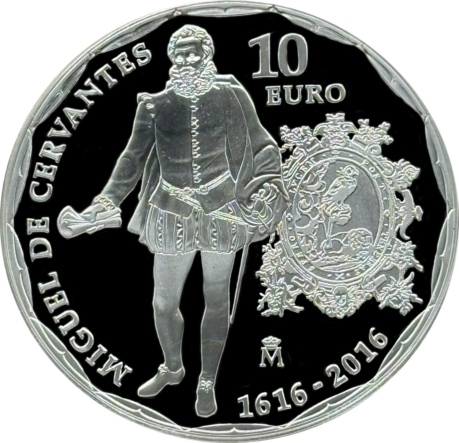 Proof 10 euro España 2016 - IV Centenario de la muerte de Miguel de Cervantes