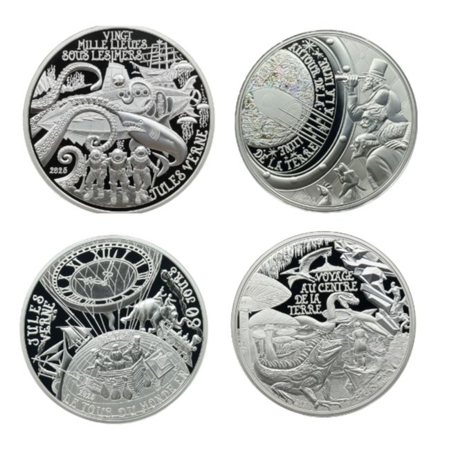 Proof Pack 4x10 euro Francia 2024 - Julio verne