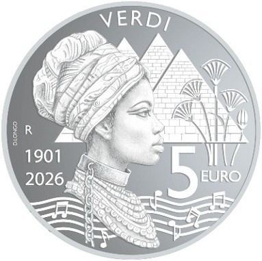 Proof 5 euro San Marino 2026 - 125 aniversario de la muerte de Giuseppe Verdi