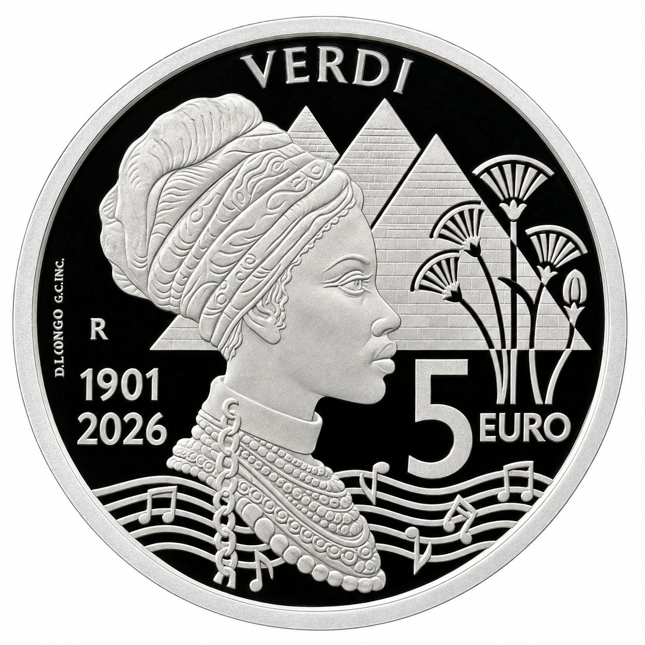 Proof 5 euro San Marino 2026 - 125 aniversario de la muerte de Giuseppe Verdi Proof 5 euro San Marino 2026 - 125 aniversario de la muerte de Giuseppe Verdi