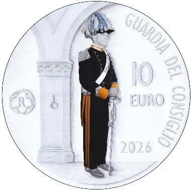 Proof 10 euro San Marino 2026 - Fuerzas militares y policiales de San Marino: Guardia del Gran y General Consejo