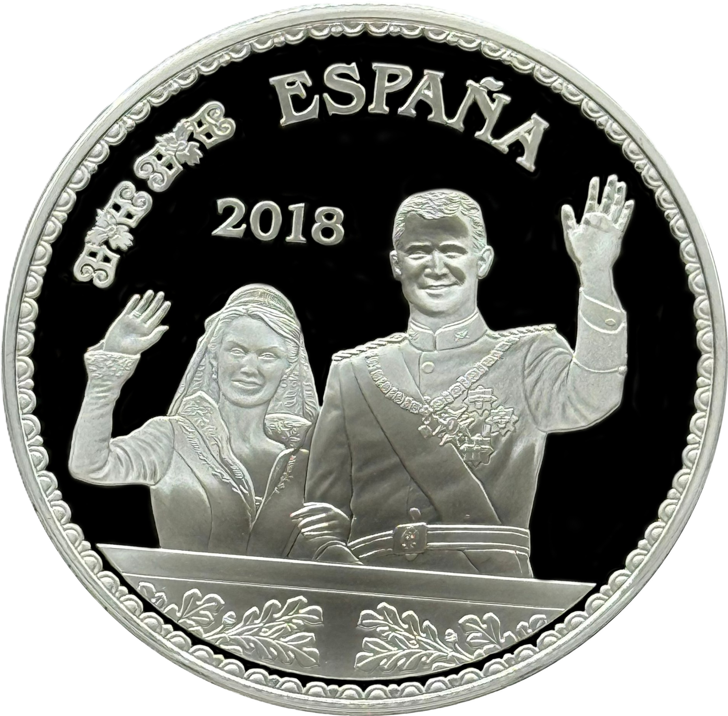 Proof 10 euro España 2018 - 50 Aniversario de S.M. el Rey Felipe VI: Enlace Matrimonial (Boda)