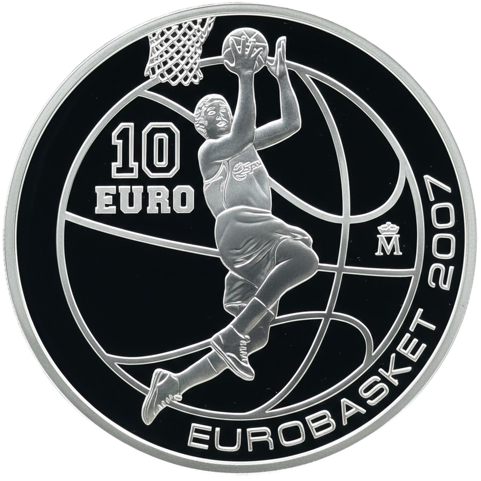 Proof 10 euro España 2007 - Eurobasket