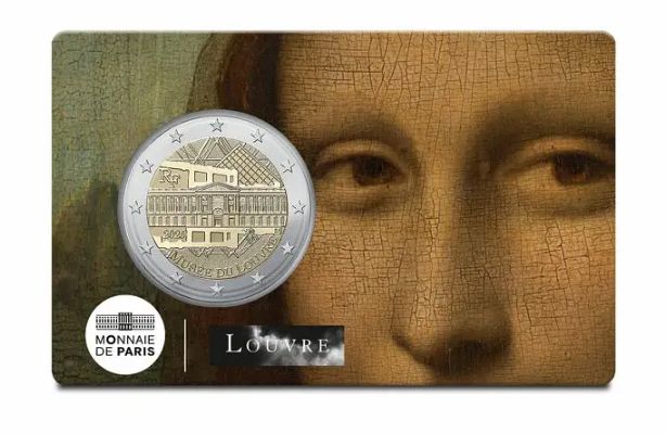 Coincard 2 euro Francia 2025 - Museo del Louvre - La Mona Lisa