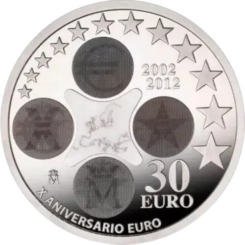UNC 30 euro España 2012 - X Aniversario del Euro