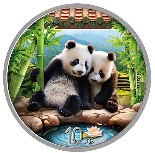 1 onza China 2026 - Panda Farbe