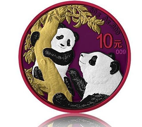 1 onza China 2021 - Panda Rojo