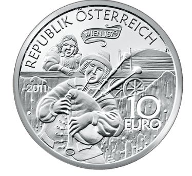 Proof 10 euro Austria 2011 - El amor de Augustin