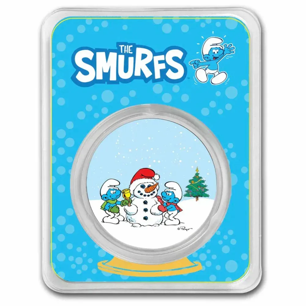 1 onza Niue 2023 - Pitufos Muñeco de nieve