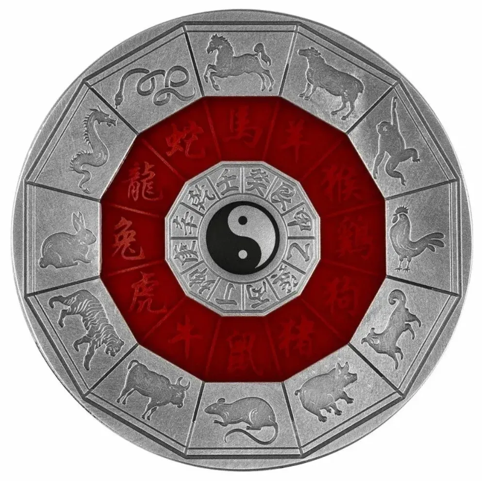 2 onzas Niue 2022 - Calendario Chino