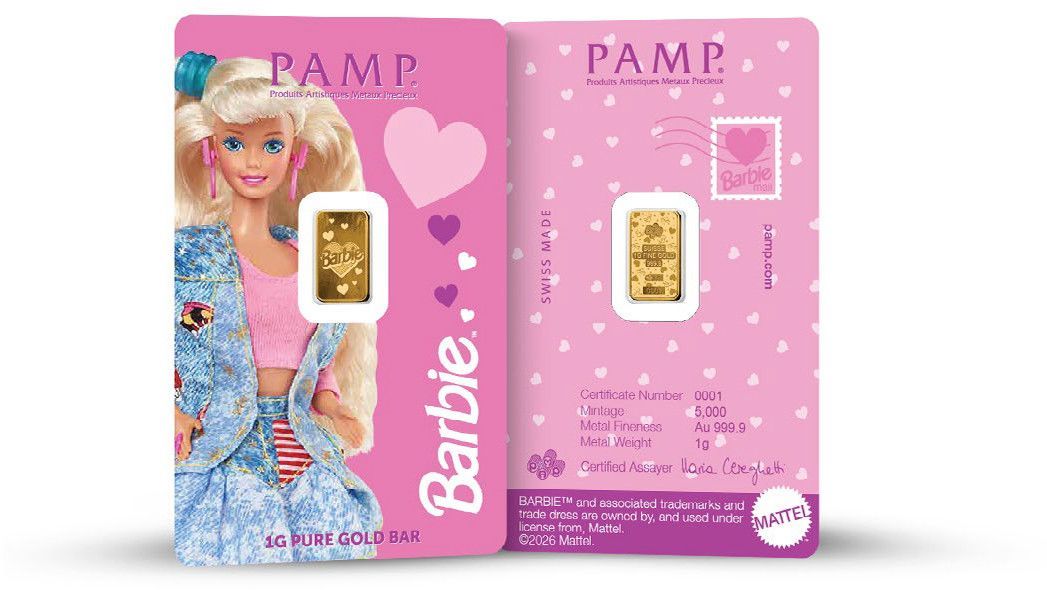 Lingote 1 gramo PAMP - Barbie