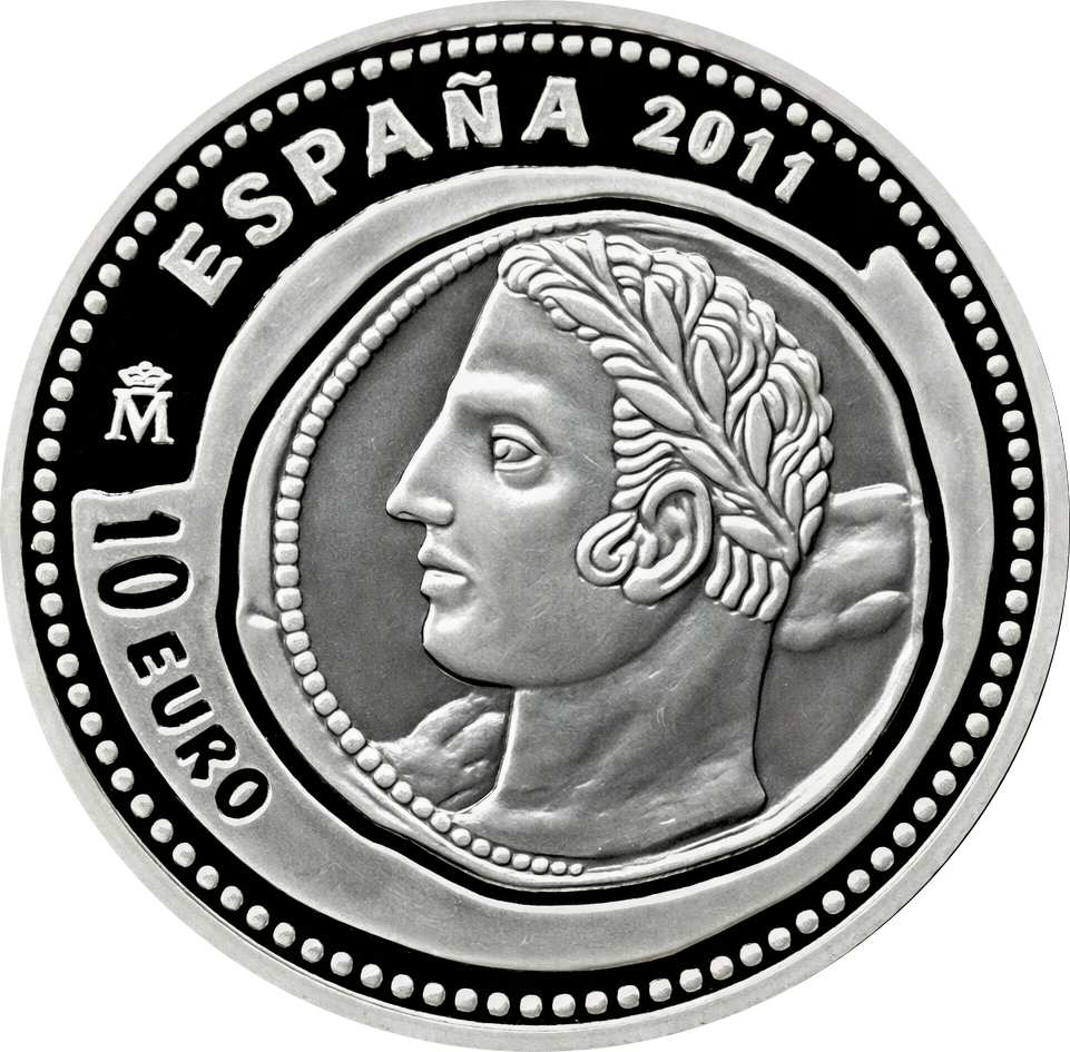 Proof 10 euro España 2011 - 1 1/2 Shekel Hispano–Cartaginés - Serie Joyas Numismáticas (En Capsula)
