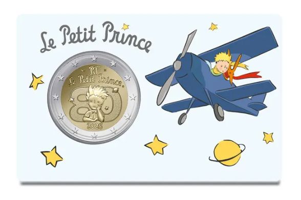 Coincard 2 euro Francia 2026 - El Principito - El avión