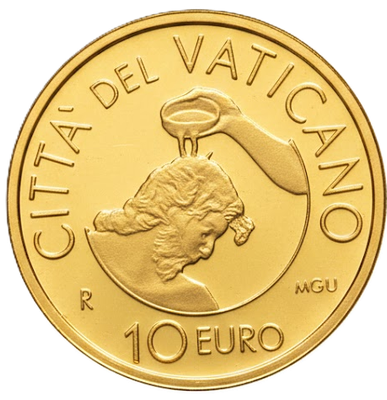 Proof 10 euro Vaticano 2014 - Bautizo Proof 10 euro Vaticano 2014 - Bautizo