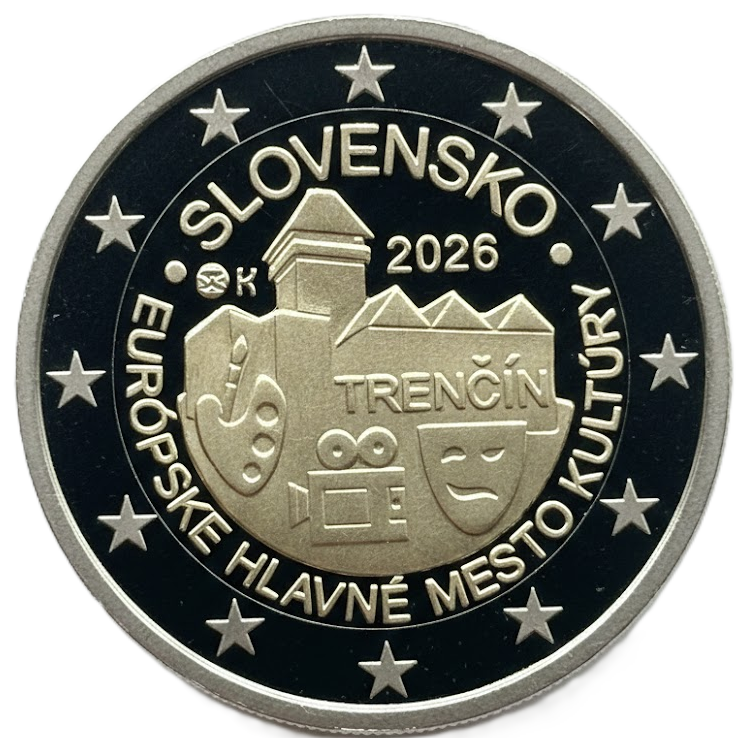 Proof 2 euro Eslovaquia 2026 - Trencin Proof 2 euro Eslovaquia 2026 - Trencin