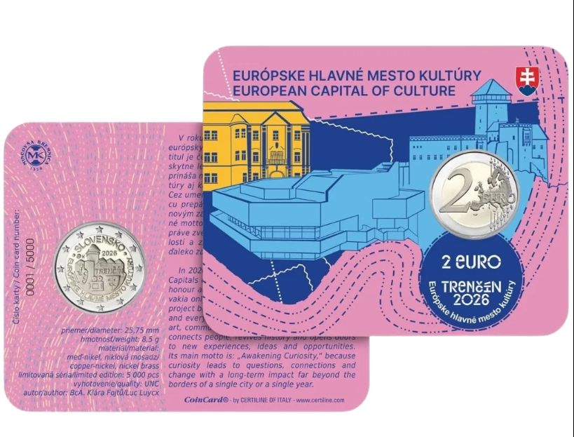Coincard 2 euro Eslovaquia 2026 - Trencin