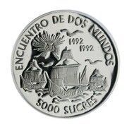 Proof 5000 Sucres Mexico 1992 - Ibero-American Series