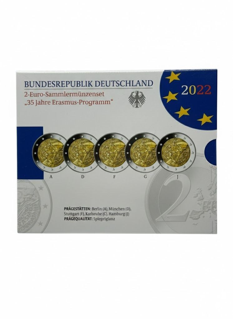 Proof 5x2 euro Alemania 2022 - Erasmus