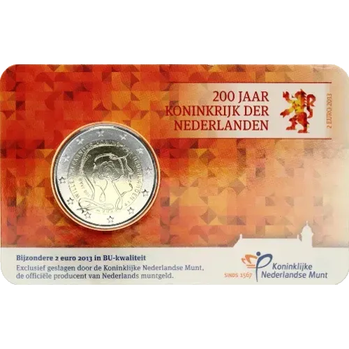Coincard 2 euro Paises Bajos 2013 - Reino de los Países Bajos