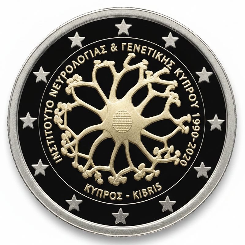 Proof 2 euro Chipre 2020 - Instituto de Neurología y Genética