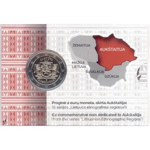 Coincard 2 euro Lituania 2020 - Aukštaitija