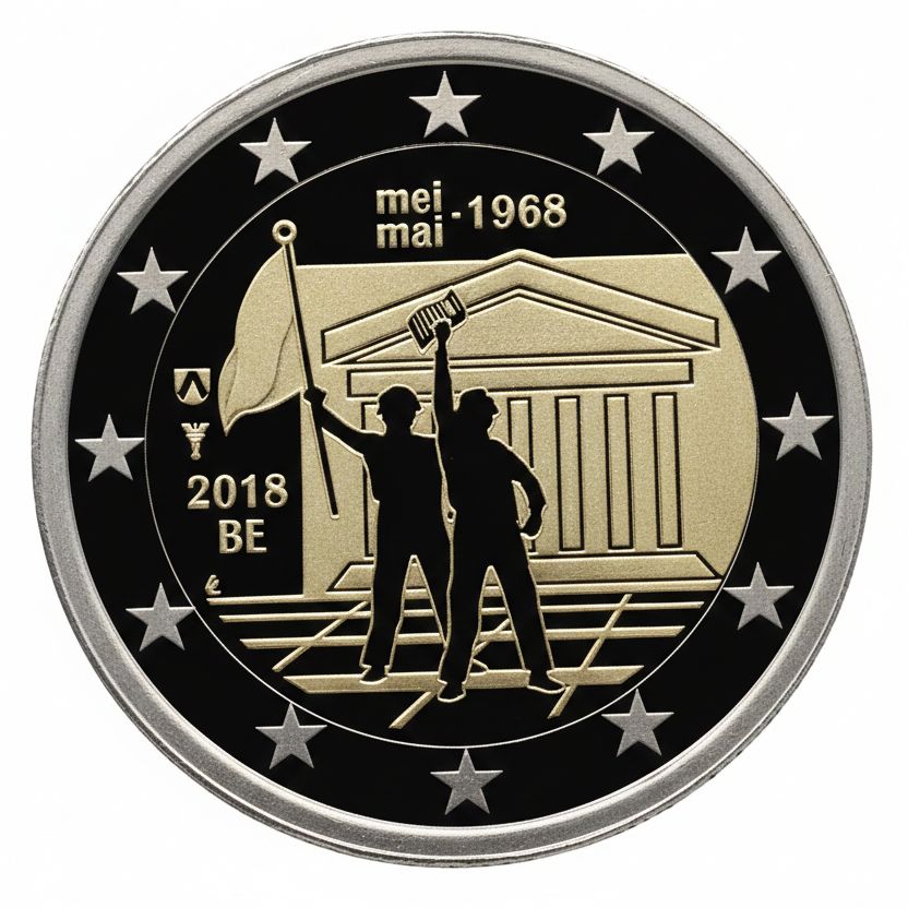 Proof 2 euro Belgica 2018 - Mayo del 68 Proof 2 euro Belgica 2018 - Mayo del 68