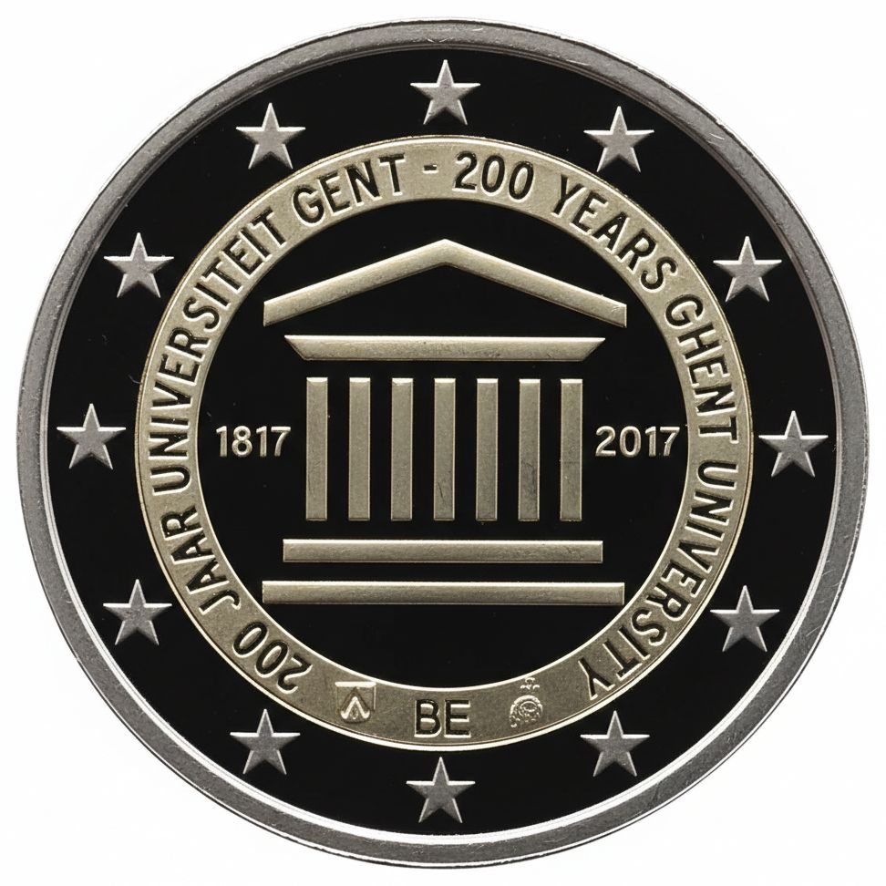 Proof 2 euro Belgica 2017 - Universidad de Gante