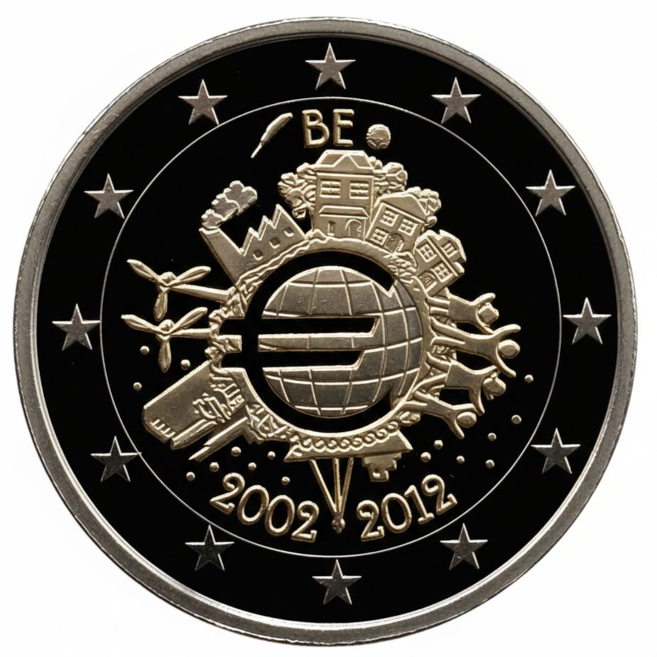 Proof 2 euro Belgica 2012 - 10 Aniversario del Euro Proof 2 euro Belgica 2012 - 10 Aniversario del Euro