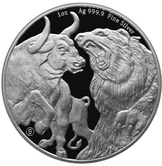 1 onza Republica del Chad 2023 - Toro y Oso